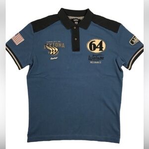 Warson Motors Polo Daytona Blue 64 Men’s Size Large